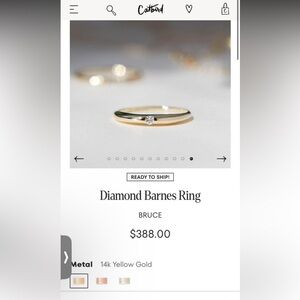 Catbird: Diamond Barnes 14k gold ring